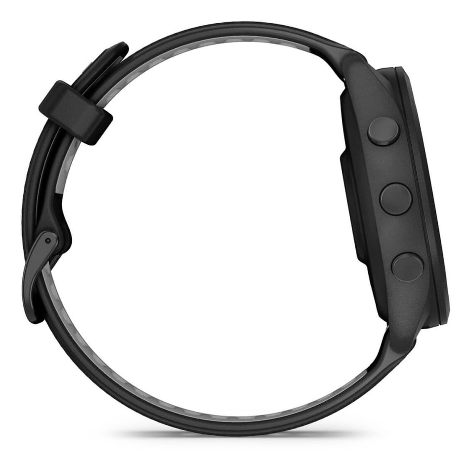 010-02810-10 - Smartwatch Forerunner 265 46mm Bisel y carcasa en negro con correa de silicona en negro/gris. (010-02810-10)