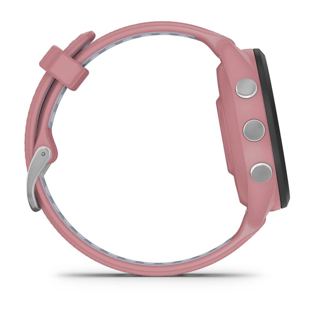 010-02810-15 - Smartwatch Garmin Forerunner 265S 42mm Bisel negro con carcasa en rosa y correa de silicona en rosa/gris. (010-02810-15)