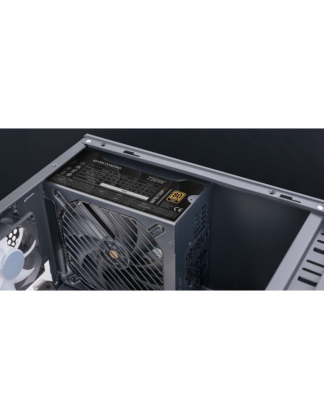 MPB750PSI - Fuente Mars Gaming ATX 750W 80+ Gold Negra (MPB750PSI)