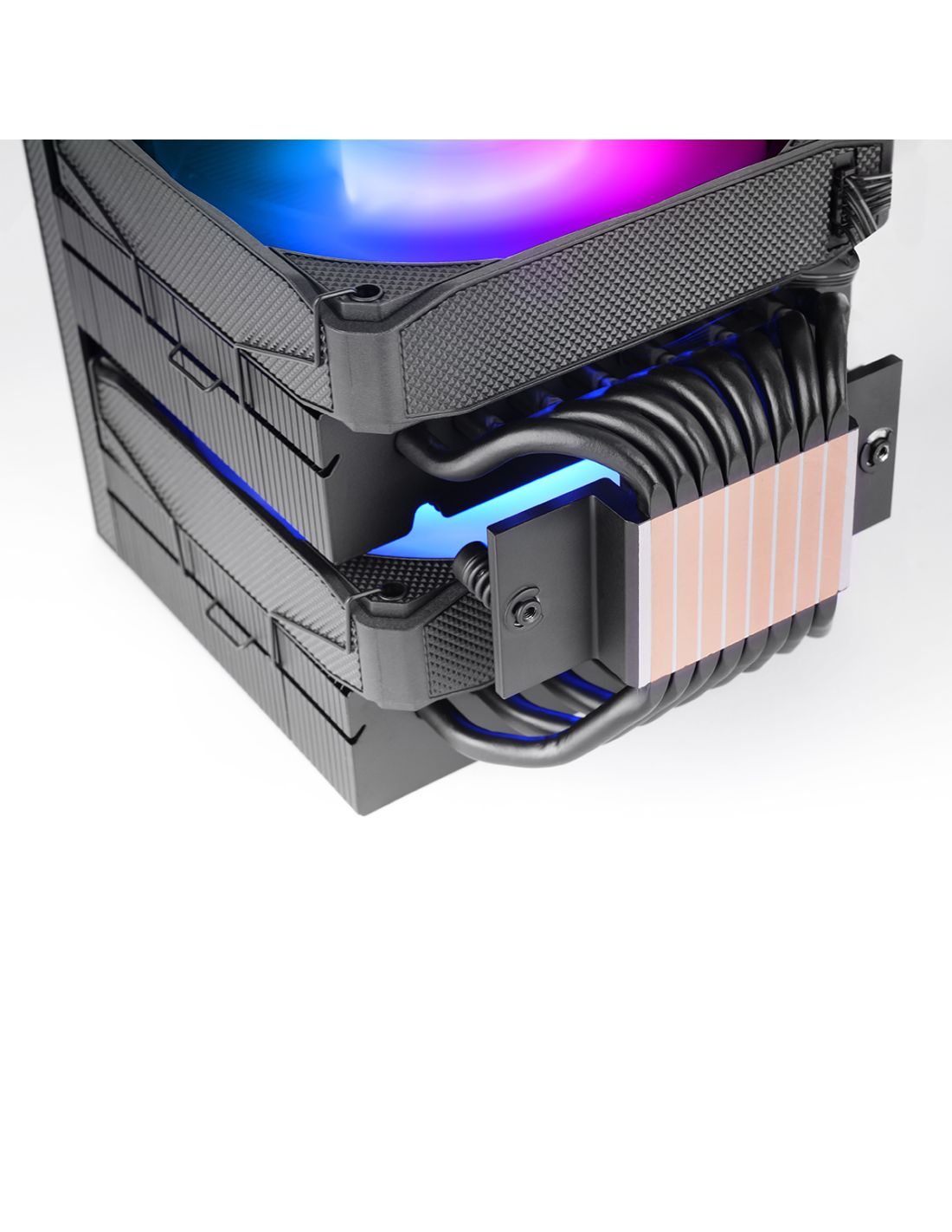 MCPULCDPRO - Ventilador CPU Mars Gaming Disipador 380W, 2x120mm, 8xHeatpipes, pantalla LCD XL, Negro.(MCPULCDPRO)