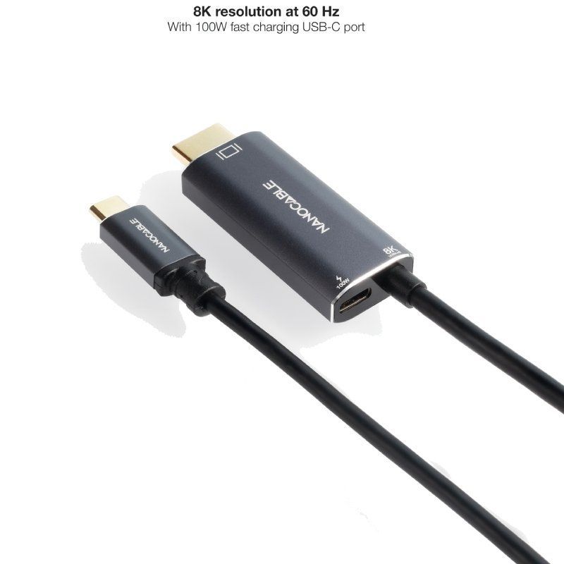 10.15.5022 - Conversor Nanocable USB-C/M a DP/M 8K 2m Negro (10.15.5022)