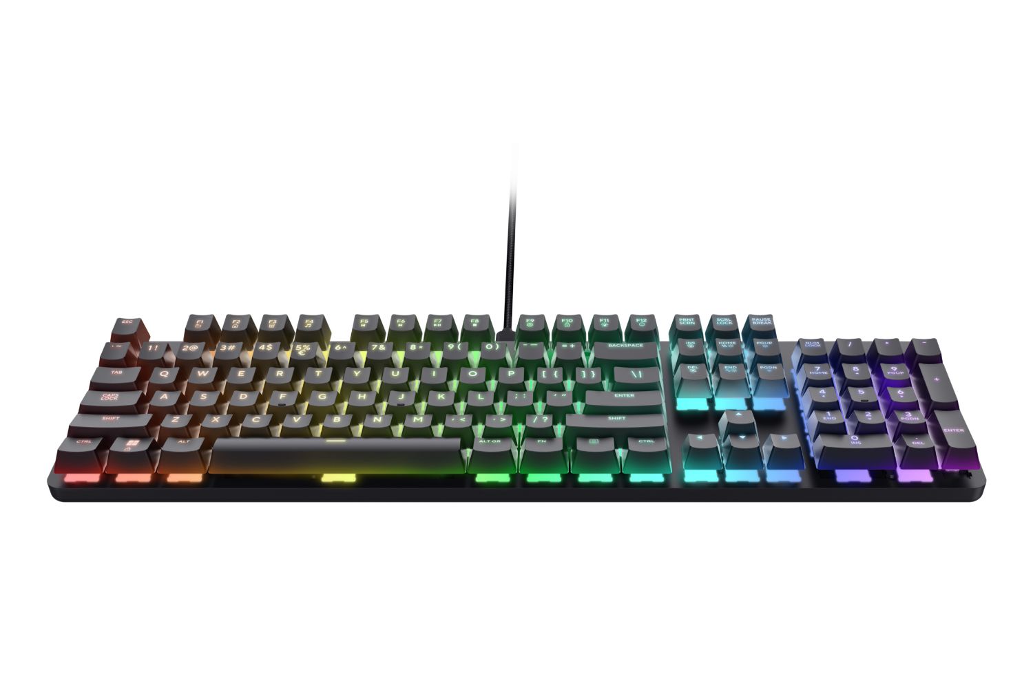 25682 - Teclado Gaming Trust GXT 871 Zora QWERTY 104 Teclas RGB 1xUSB-A Cable 1.8m Negro (25682)