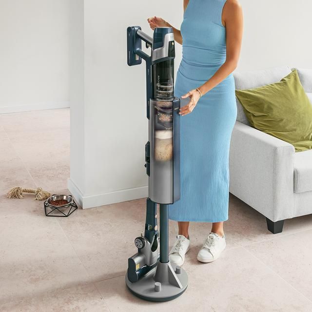 A01_EU01_115941 - Aspirador Escoba Cecotec RZ90 AI AquaPet Flex Connected, sin cables con base de autovaciado. 310 AW y 850 W. Tubo flexible. Inteligencia Artificial y contador de part�culas. APP. Cepillo de animales y accesorio WaterTank de fregado.(A01_EU01_115941)