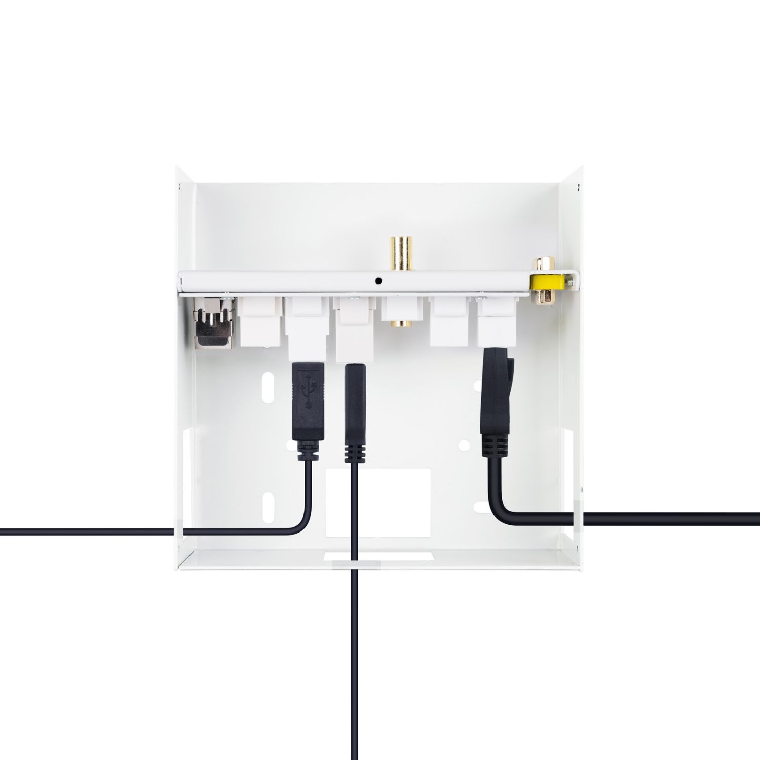 10.35.0004 - Caja de Conexiones Nanocable VGA/ 2HDMI/ Jack3.5mm / 1Usb-C 10G/ 1usb-B2.0/ 1Usb-A3.0/ 1RJ45 Cat.6A STP, Blanco. (10.35.0004)