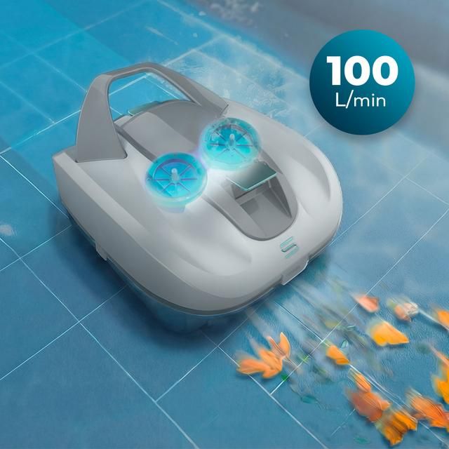 A01_EU01_123563 - Robot limpiafondos Cecotec Conga Pooldroid 3000 FloorMaster, inal�mbrico para piscinas sin pendientes, Apto para superficies de hasta 80 m2 y una profundidad m�xima de 2,5 metros. 100 minutos de autonom�a. Filtro de alta eficiencia. (A01_EU01_123563)
