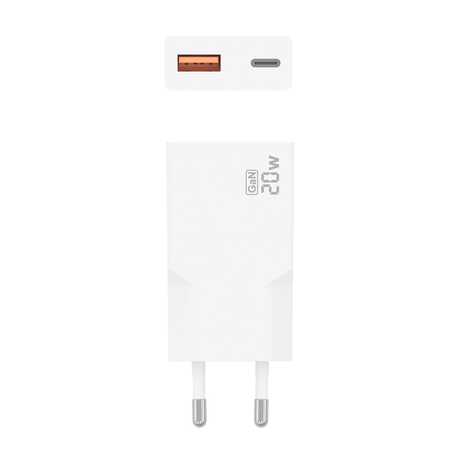 A110-0998 - Cargador de Pared AISENS Slim GaN 20W PD/QC 3.0 1xUSB-A 1xUSB-C Blanco (A110-0998)