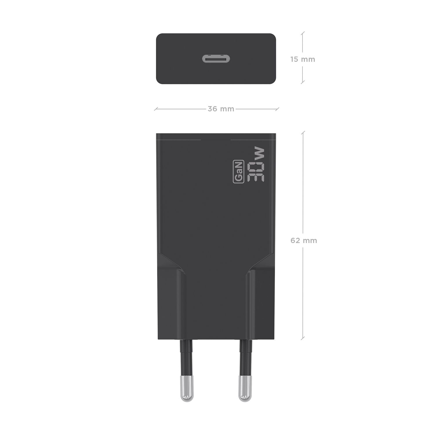 A110-1004 - Cargador de Pared AISENS Slim GaN 30W PD/QC 3.0 1xUSB-C Negro (A110-1004)