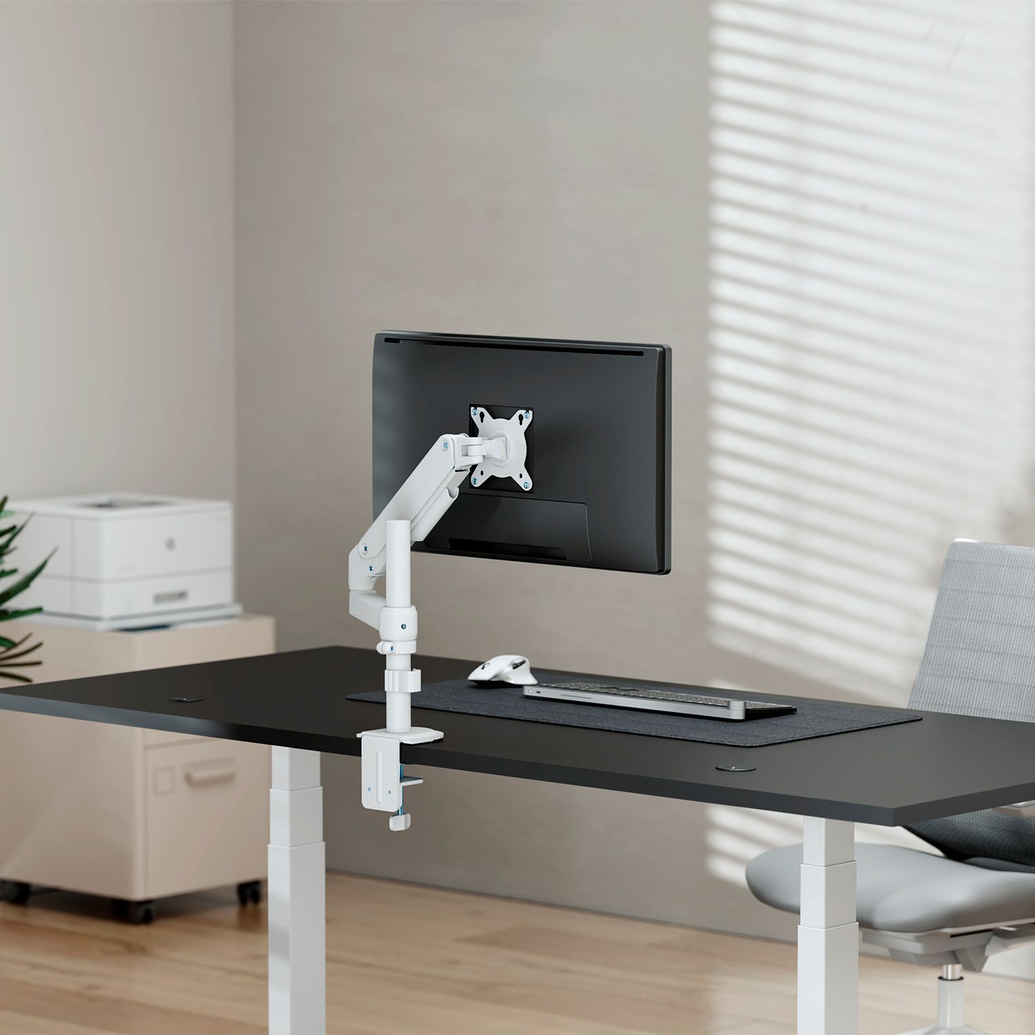 DT32TSR-437 - Soporte de Mesa ECO AISENS 17?-32? Giratorio/Inclinable para Monitor/TV 3 Pivotes 1 Brazo M�x. 9Kg Blanco (DT32TSR-437)