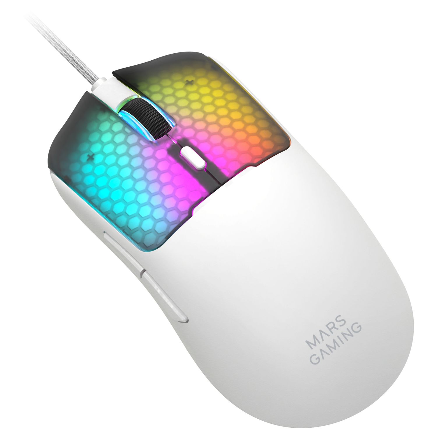 MMVIPERW - Rat�n Mars Gaming �ptico Diestro RGB Chroma USB-A/C 12800dpi 6 Botones Blanco (MMVIPERW)