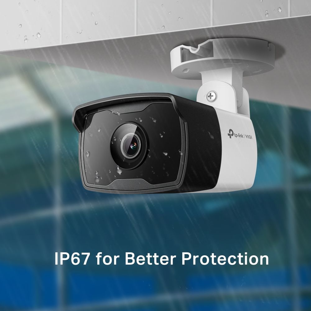 VIGI C330I(4MM) - C�mara IP Tp-Link 3MP.S�per C�mara IP TP-Link VIGI Bullet 3mp Sensor CMOS 117.9� Ethernet PoE IP67 Visi�n Nocturna Exterior Techo/Pared/Poste Negra/Blanca (VIGI C330I 4mm)