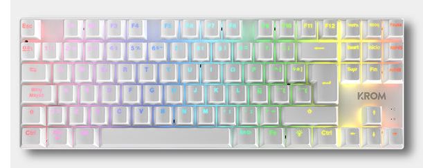 NXKROMKLASS - Kit Gaming KROM LED Teclado + Rat�n + Alfombrilla + Auricular Blanco (NXKROMKLASS)