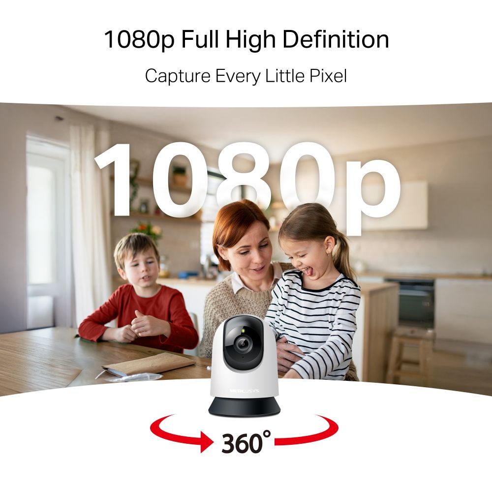 MC200 - C�mara IP Mercusys Sensor CMOS FHD 360� WiFi Visi�n Nocturna Blanca (MC200)