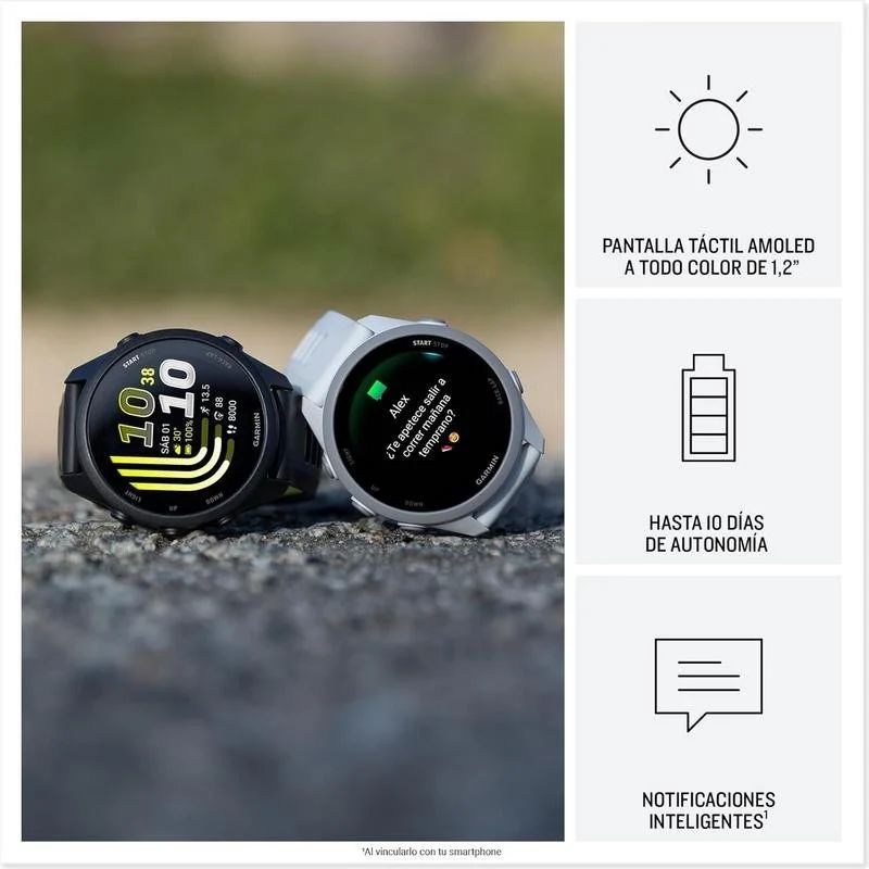 010-03920-00 - Smartwatch Garmin Forerunner 170 AMOLED Color T�ctil 1.2? 4Gb Bluetooth GPS Cuerpo Negro Correa Negra/Amarilla (010-03920-00)