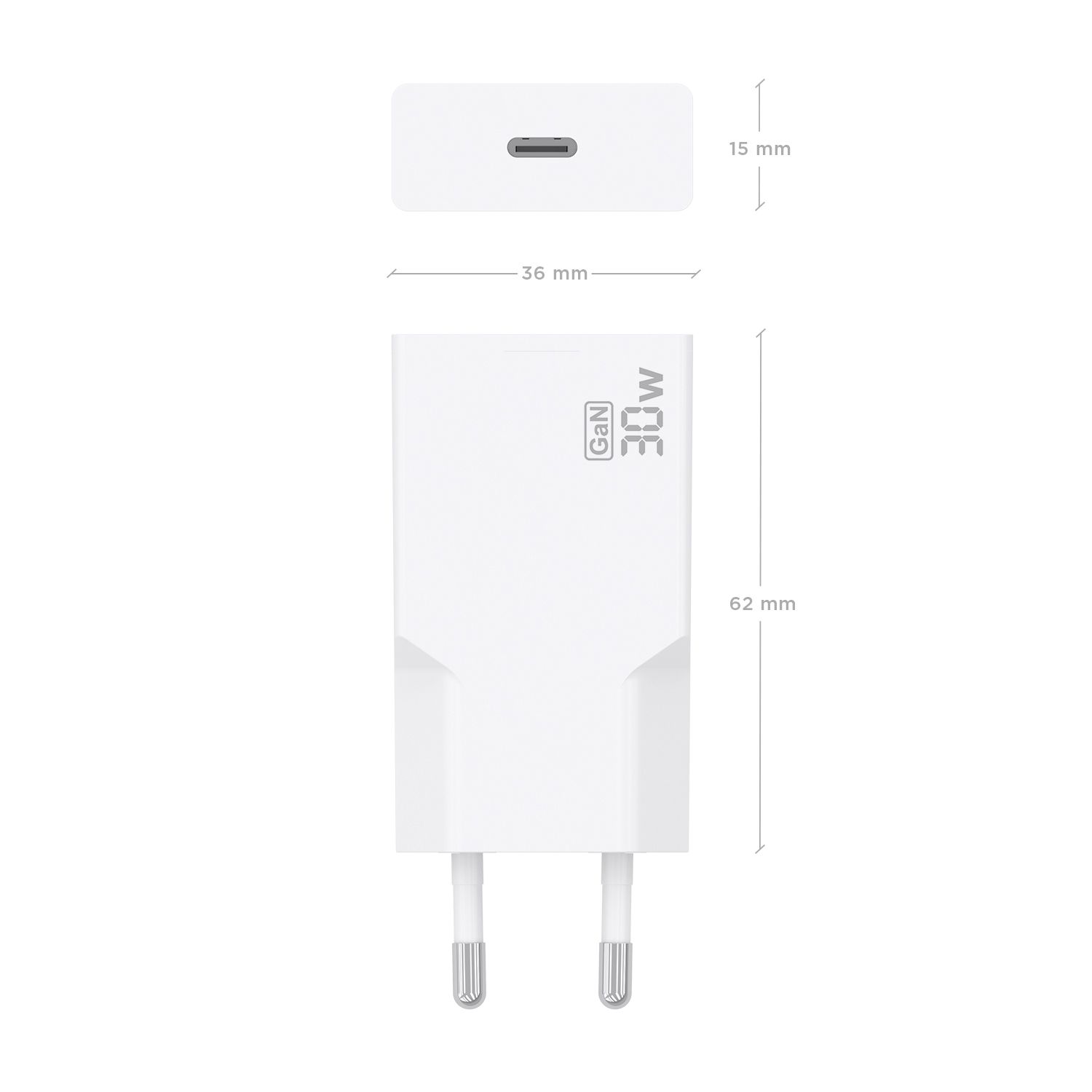A110-1001 - Cargador de Pared AISENS Ultra Delgado GaN 30W PD 3.0 QC 3.0 1xUSB-C Blanco (A110-1001)