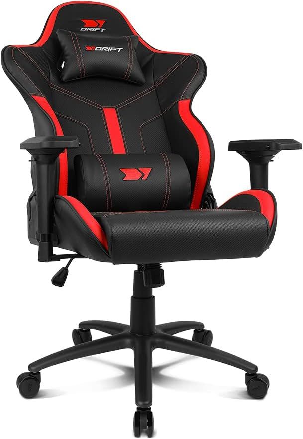 DR350BR - Silla Drift Gaming EXPERT. Estructura robusta. Reposabrazos 4D ajustables. Dise�ado para largas horas de juego o de trabajo. Respaldo reclinable desde los 90 hasta los 135 grados. Soporta hasta 150 kilos. NEGRA ROJA (DR350BR)