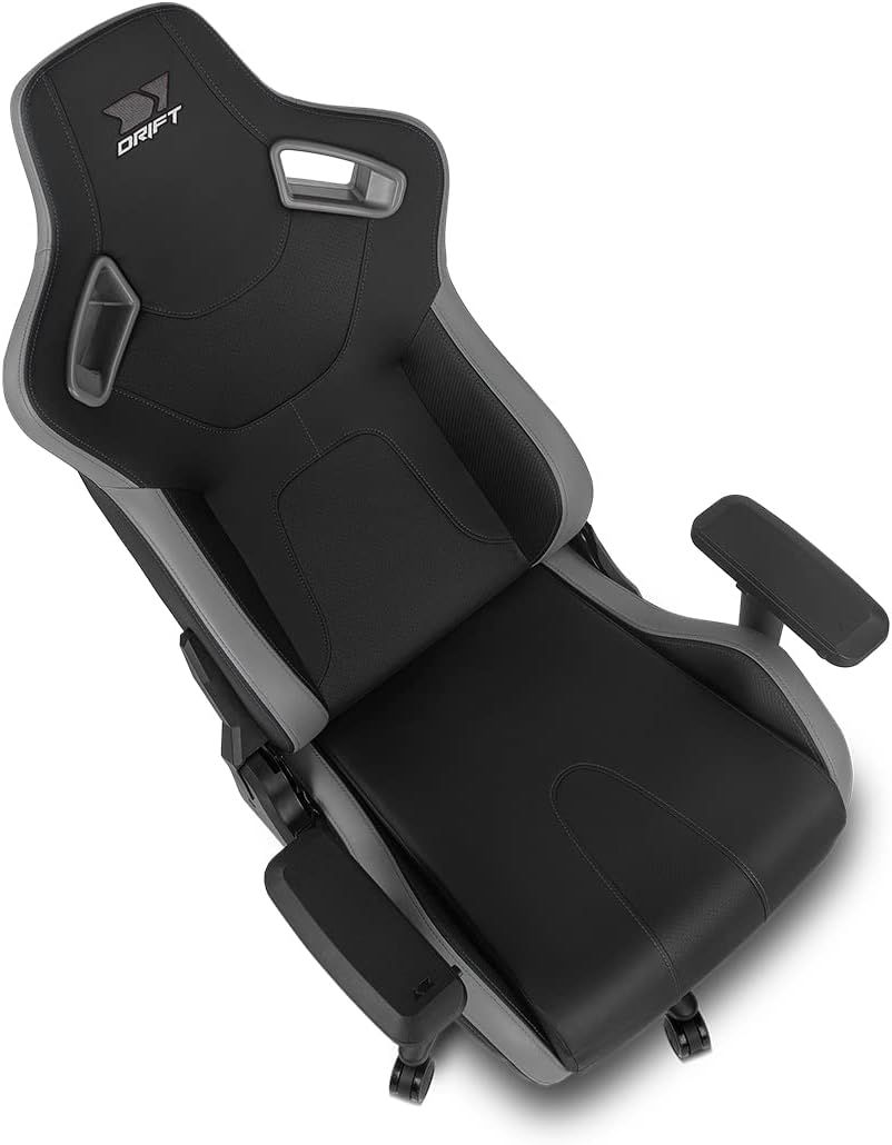 DR600BGRAY - Silla DRIFT DR600 GAMING. tama�o XL que cuenta con reposabrazos 4D.Ajustar en altura, de izquierda a derecha, hacia delante o hacia atr�s y en �ngulo lateral. reclinable hasta los 135�.soportar hasta 150 kilos. ruedas silenciosas. NEGRA GRIS (DR600BGRAY)