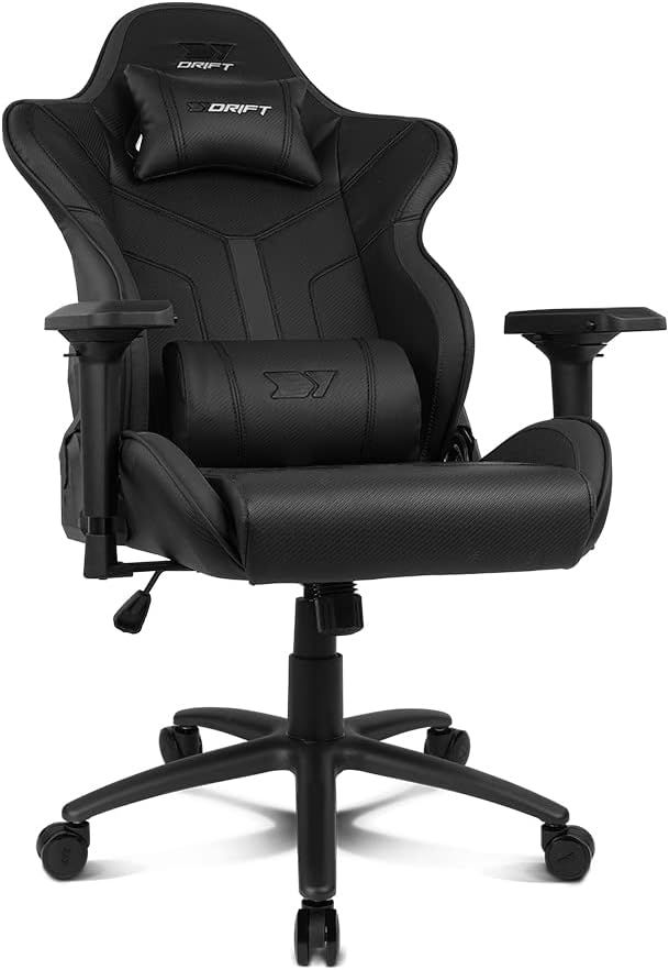 DR350BK - Silla Drift Gaming. respaldo reclinable desde los 90 hasta los 135�. Ajustables tanto en altura, como �ngulo lateral, pudi�ndose regular tambi�n hacia delante y hacia atr�s. EXPERT.NEGRA. (DR350BK)