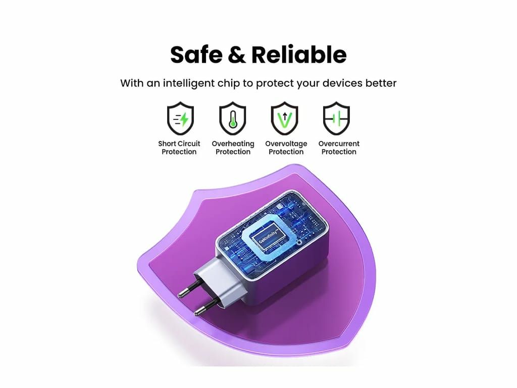 25874 - Cargador Ugreen Nexode Pro GaN 100W 1xUSB-A 2xUSB-C Carga R�pida Gris (25874)