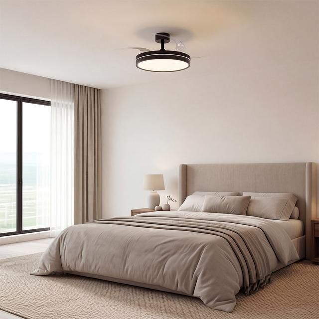 A01_EU01_124549 - Ventiladro Techo Cecotec EnergySilence Aero 2440 Invisible Pure Black, 3aspas retr�ctiles y di�metro de 42