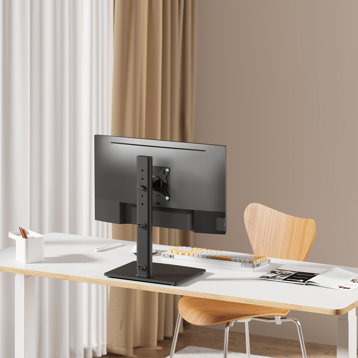 DT34TSR-457 - Soporte de Mesa con Peana ECO Giratorio e Inclinable para Monitor/TV 12kg de 17