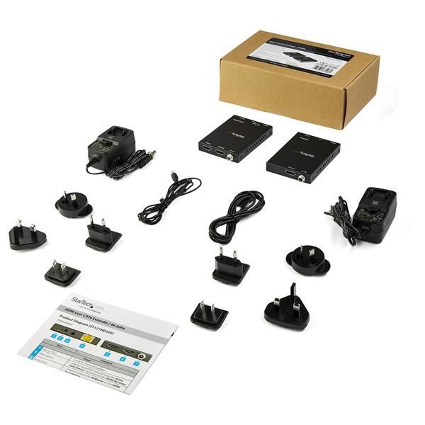 ST121HD20V - Adaptador Startech HDMI 2.0 a RJ45 hasta 50m Negro (ST121HD20V)