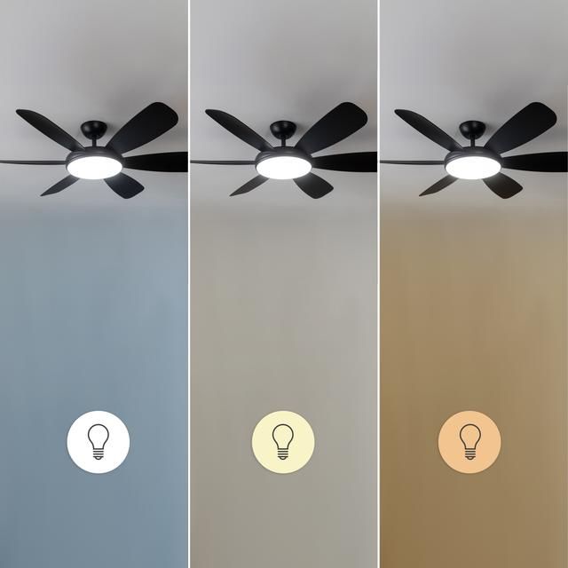 08559 - Ventilador Techo CECOTEC EnergySilence Aero 5200 Black Pro,55W con motor DC y 52
