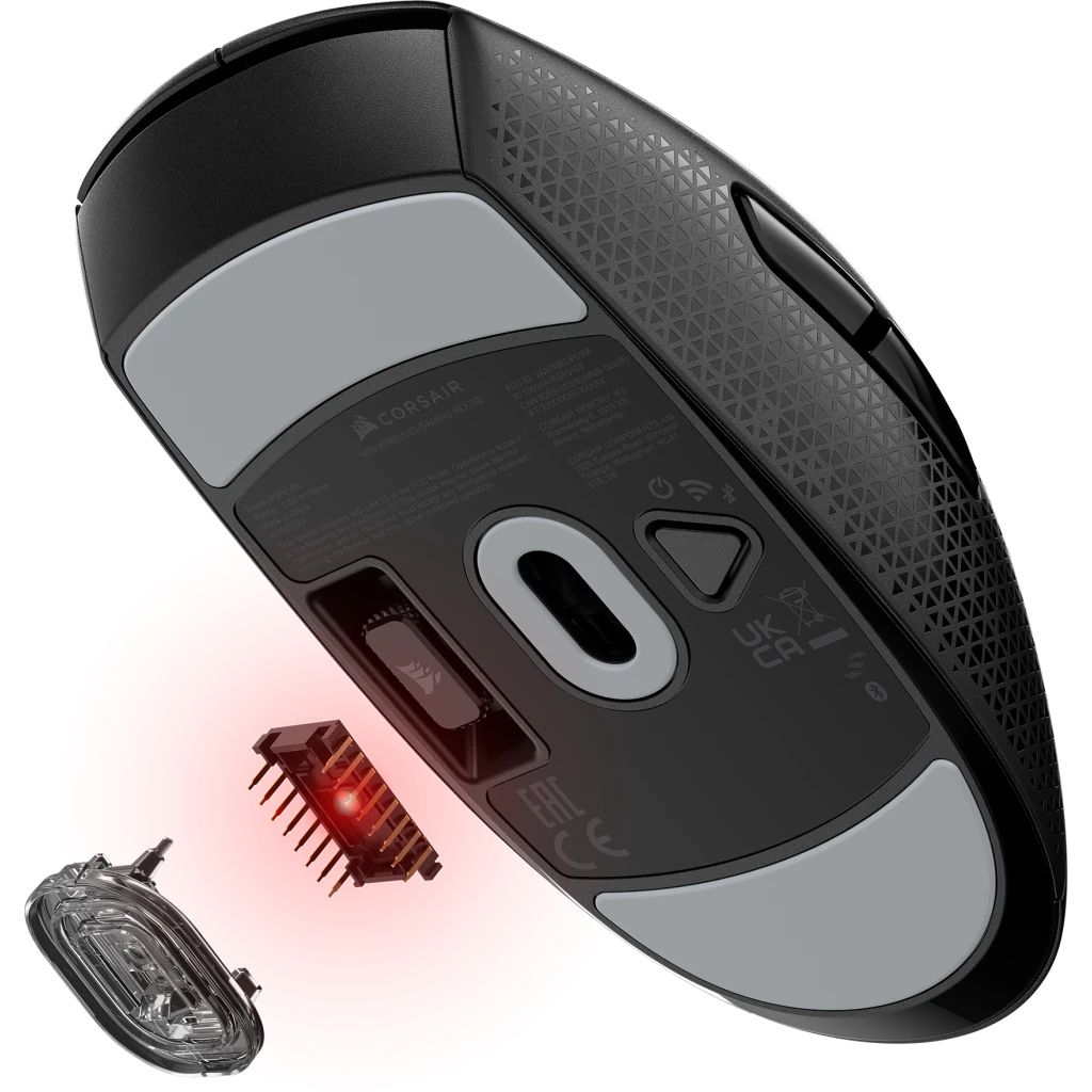 CH-931F000-WW - Ratn Gaming Corsair M55 ptico Diestro RF Wireless/Bluetooth/USB-A Cable 1.8m 24000dpi 6 Botones Negro (CH-931F000-WW)