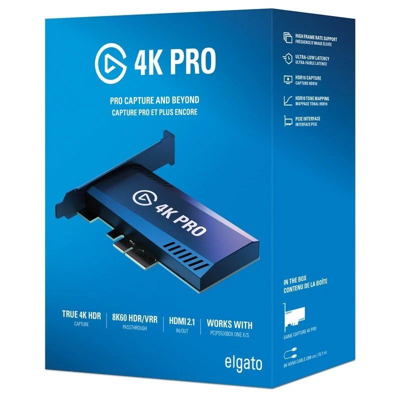 10GBK9901 - Capturadora ELGATO Game Capture 4k Pro, HDMI2.1 IN/OUT (10GBK9901)