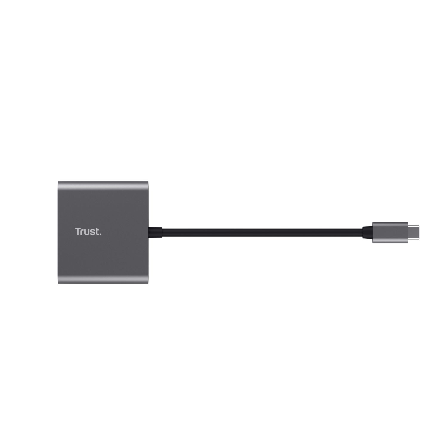 23772 - Adaptador Trust Dalyx 3en1 USB-C a USB-A 3.0/1xUSB-C 3.0/1xHDMI 1.4 Auminio/Negro (23772)
