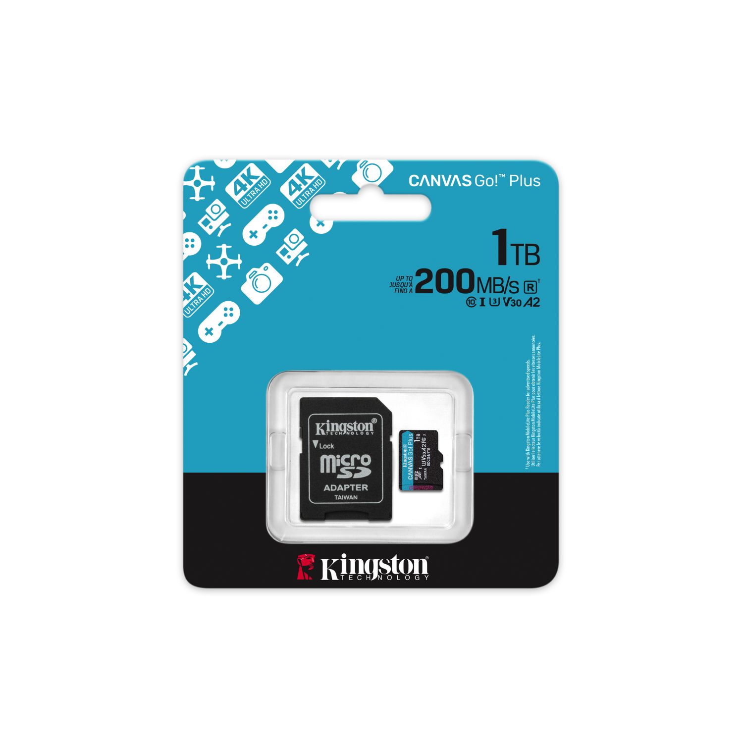 SDCG4/1TB - Kingston Micro SDXC Canvas Go Plus 200R 1Tb +Adaptador. (SDCG4/1TB)