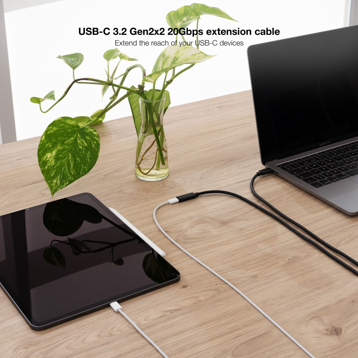 10.01.4501-L150 - Cable NANOCABLE Usb-C3.2/M a Usb-C/H 1.5m Negro (10.01.4501-L150)