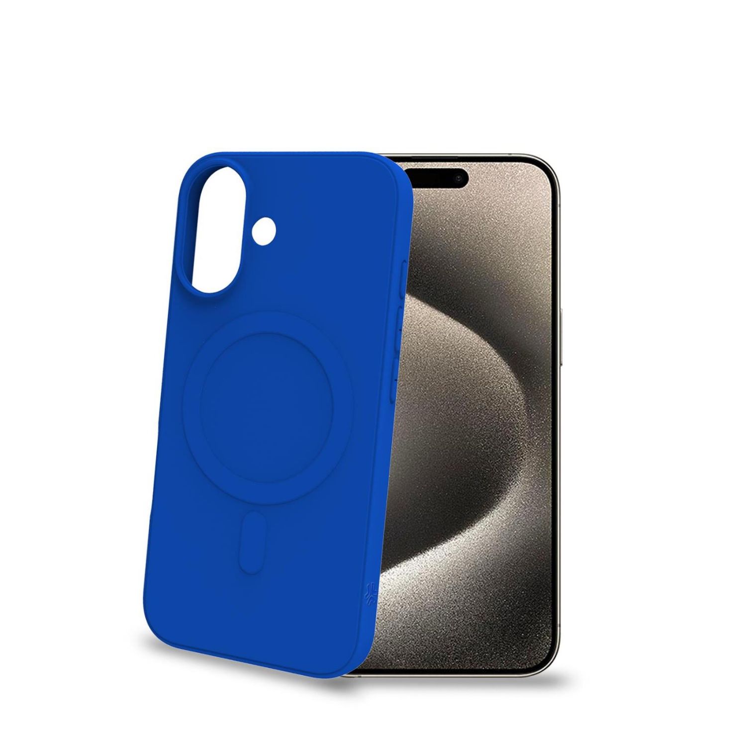 CROMOMAG1112BL - Funda CELLY CromoMag iPhone 16 Compatible con Tecnologa MagSafe Azul (CROMOMAG1112BL)