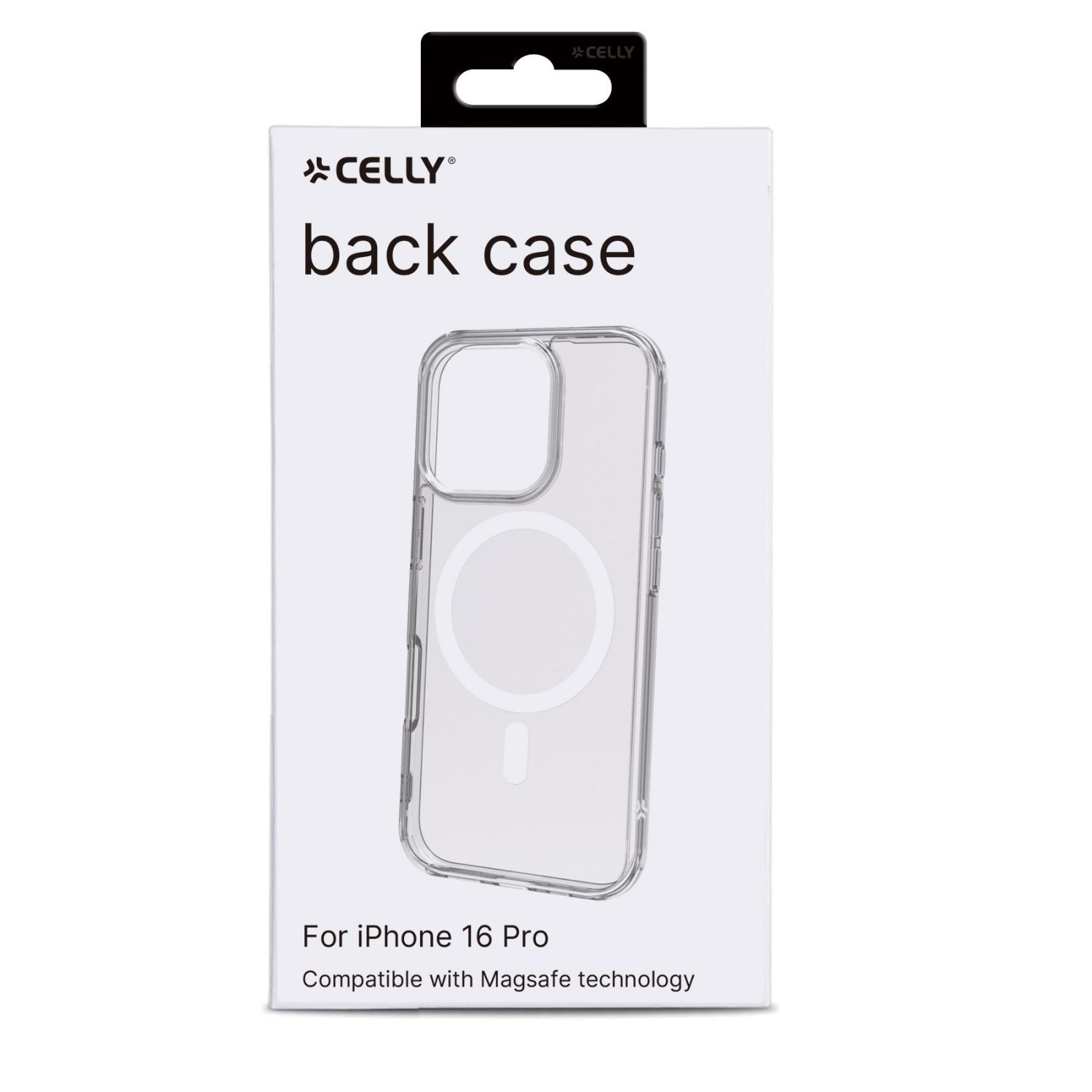 GELSKINMAG1113W - Funda CELLY iPhone 16 Pro Transparente/Blanco.(GELSKINMAG1113W)