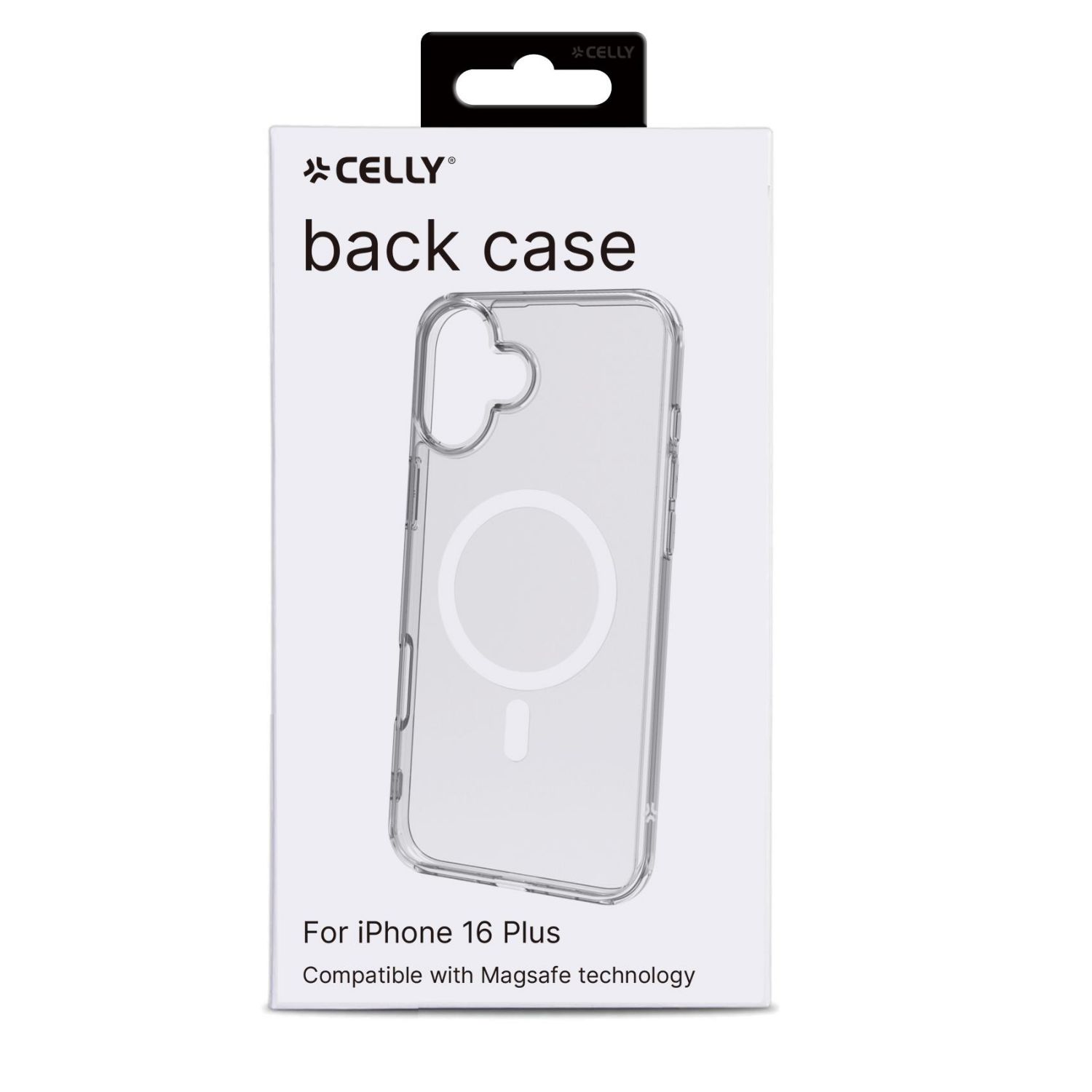 GELSKINMAG1114W - Funda CELLY iPHONE 16Plus Transparente/Blanco. (GELSKINMAG1114W)