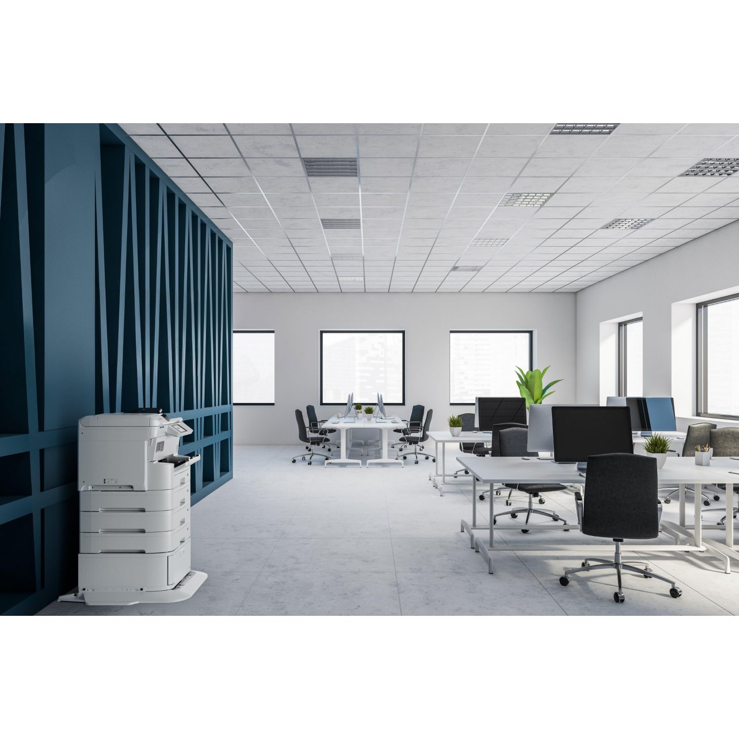 C11CL35401 - Impresora Multifuncin Epson EM-C7100DWF Pantalla Color Tctil 4800x1200dpi Color A3 USB-A/B WiFi Ethernet GbE Fax Blanca (C11CL35401)