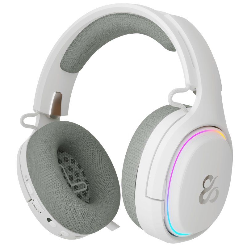 NS-HS-ATONV2-IVORY - Auriculares Gaming Newskill Aton V2, Inalmbricos RGB, Blanco (NS-HS-ATONV2-IVORY)