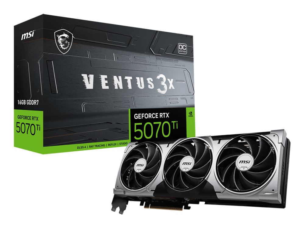 912-V531-083 - Tarjeta Grfica MSI Nvidia GeForce RTX 5070 Ti 16G VENTUS 3X OC 16Gb GDDR7 (912-V531-083)
