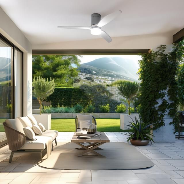 08532 - Ventilador de Techo CECOTEC EnergySilence Aero 5600 Aqua IronWhite 3 Aspas 40W WiFi (08532)