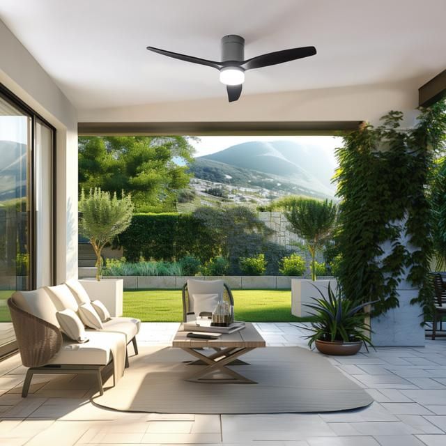 08526 - Ventilador de Techo CECOTEC EnergySilence Aero 5600 Aqua IronBlack 3 Aspas 40W WiFi (08526)