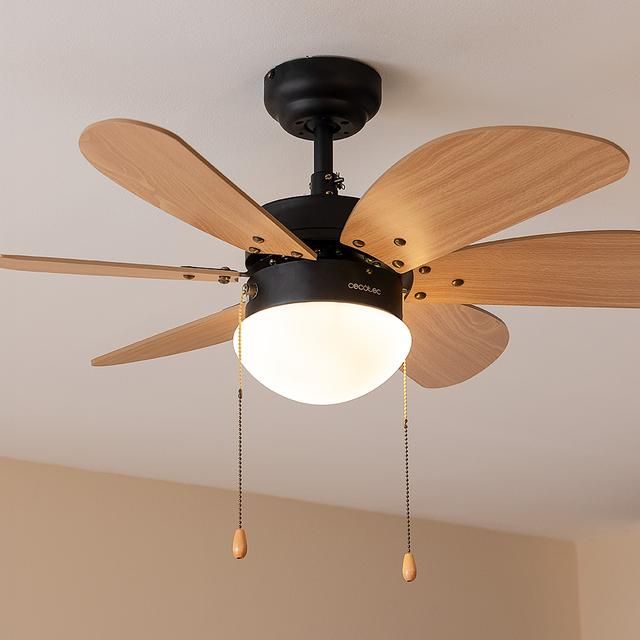 08368 - Ventilador de Techo CECOTEC EnergySilence Aero 360 Black&Wood 50W 6 Aspas (08368)