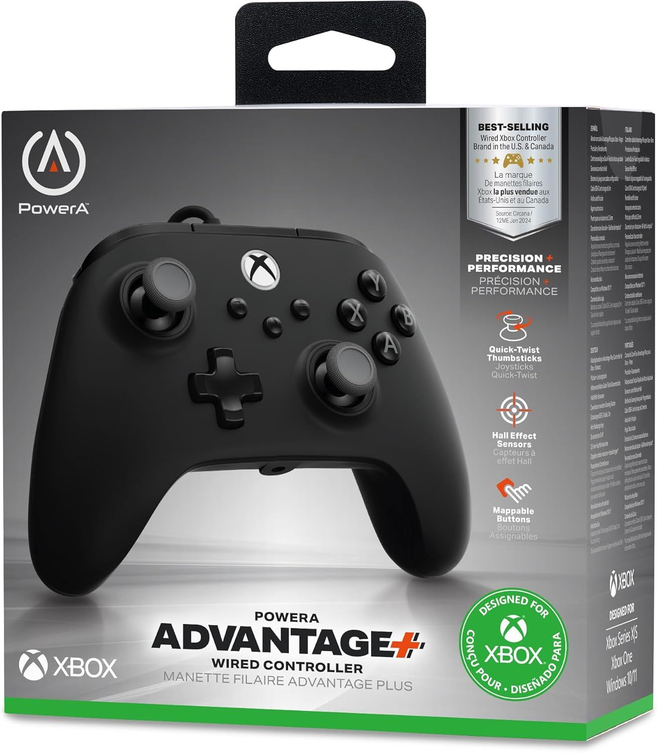 XBGP0439-01 - GamePad PowerA Advantage Plus Xbox Series X/S Cable USB-C 3m Negro (XBGP0439-01)