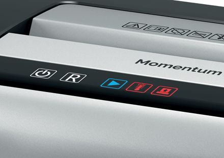 2104571EU - Destructora Rexel Momentum X410 Papel/Grapas/Clips Corte Cruzado P-4 23L Negra/Gris (2104571EU)