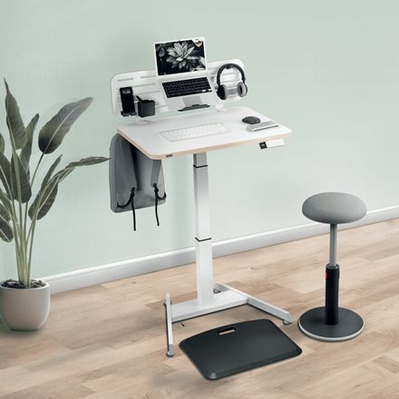 6549-00-00 - Organizador de Escritorio Leitz con Soporte para Porttil y Accesorios 80x25cm Blanco (6549-00-00)