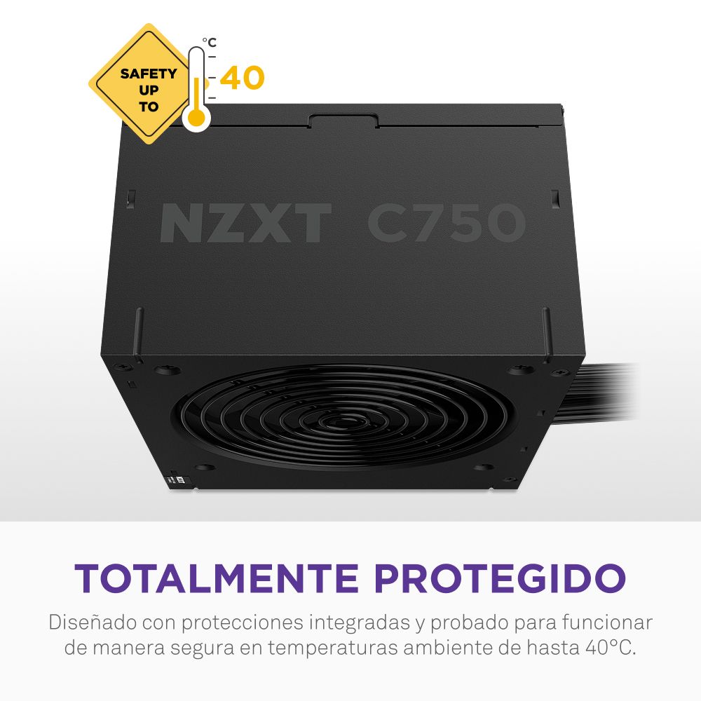 PA-7B3BB-EU - Fuente NZXT C750 ATX 750W 120mm 80+ Bronze Negra (PA-7B3BB-EU)