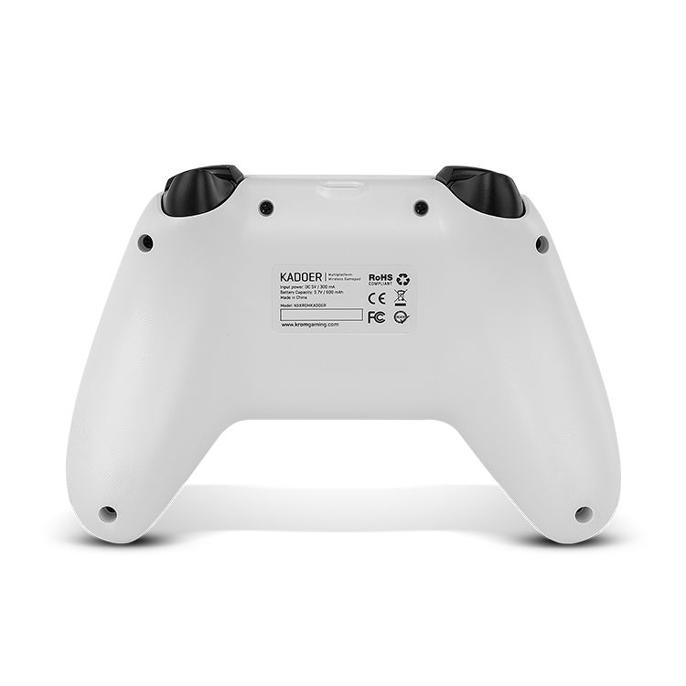 NXKROMKADOERWH - GamePad KROM Kadoer Wireless Bluetooth5.0, compatible con PC/Switch/Switch2/IOS/Android, Blanco (NXKROMKADOERWH)