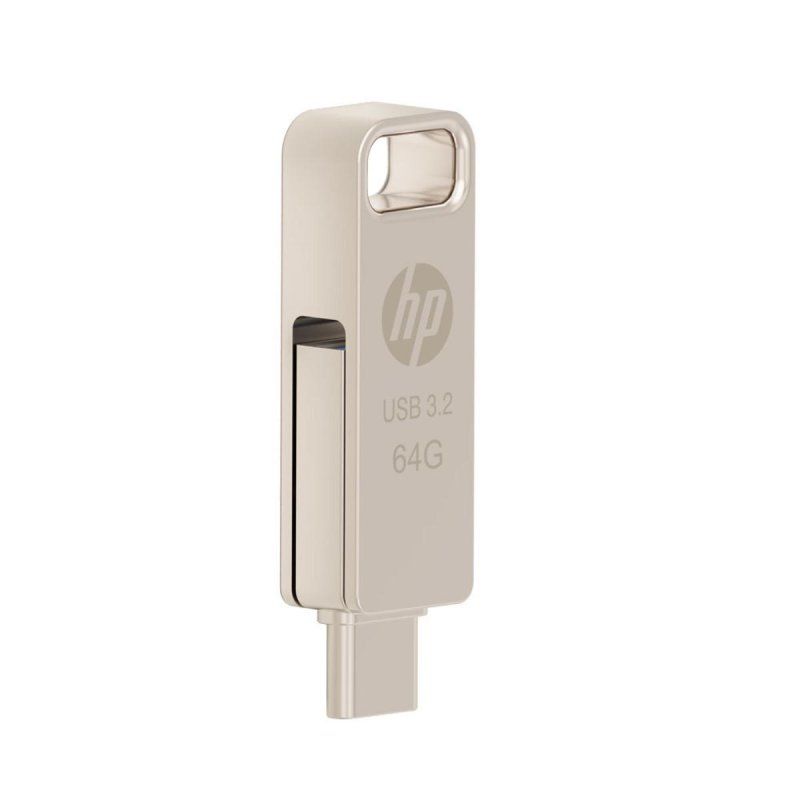 HPFD206C-A-64 - Pendrive HP HPFD206C 64Gb USB-A/C 3.1 Plata (HPFD206C-A-64)