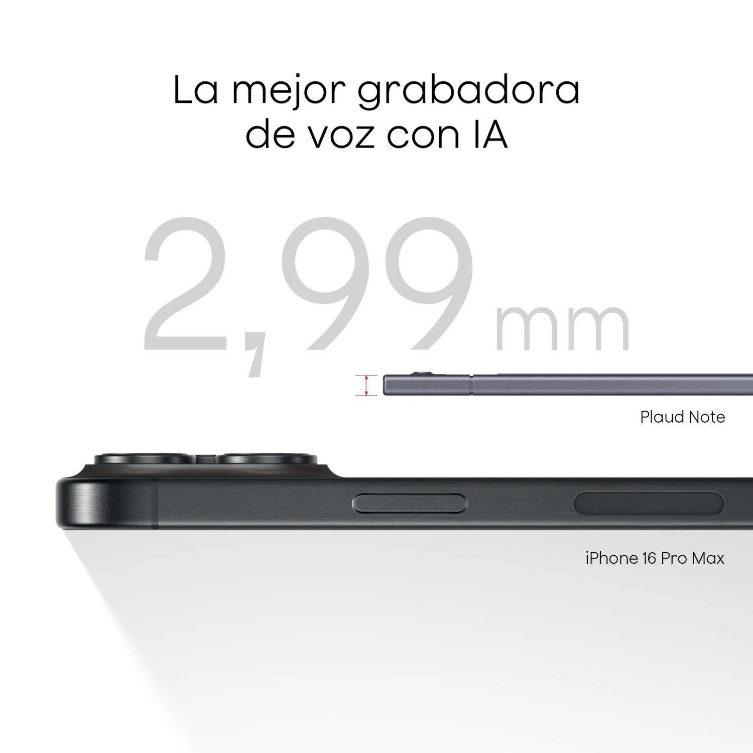 AI_PLAUD_NOTE_SILVER - Grabadora de Voz Plaud Note USB Micrfono Incorporado (AI_PLAUD_NOTE_SILVER)