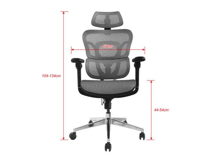 651050 - Silla EQUIP Premium para Oficina Ergonmica Reposabrazos 3D Asiento/Respaldo de Malla Gris (651050)