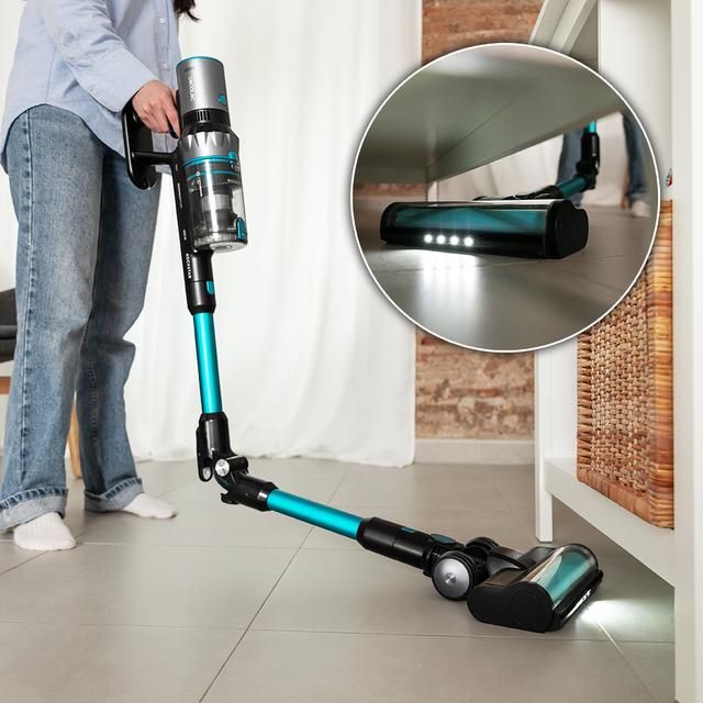 A01_EU01_107956 - Aspirador Escoba Cecotec Conga Rockstar 2500 Thunder Pet Flex, sin cables BLDC con 400 W de potencia total y 120 AW. 65 minutos de autonoma en modo ECO. Cepillo HairLess antienredos. Tubo flexible y cepillo para animales. (A01_EU01_107956)
