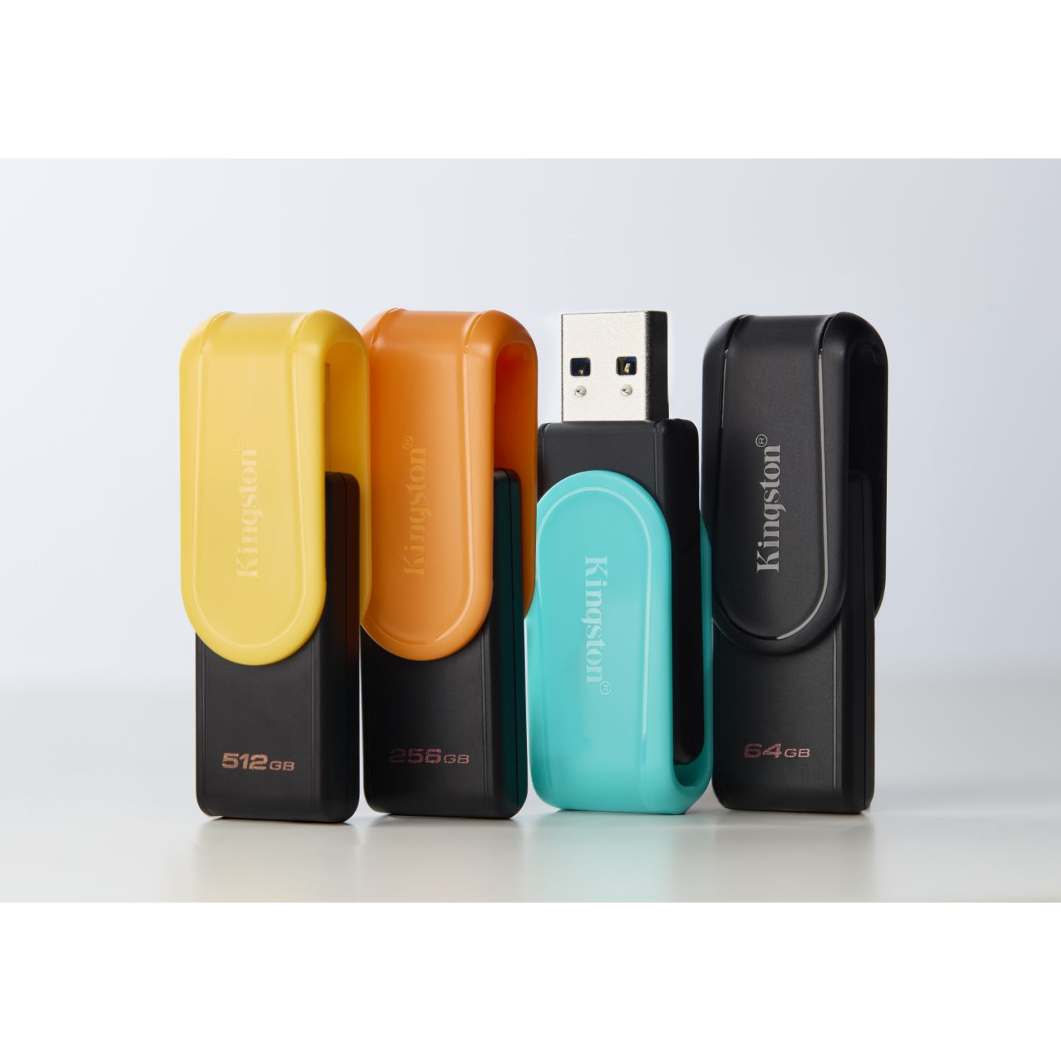 DTXS/128GB - Pendrive Kingston DataTraveler Exodia S 128Gb Usb3.2, Tapn giratorio, Negro/Turquesa. (DTXS/128GB)